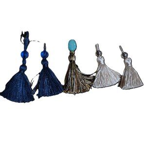 5 Beaded Tassel Charms For Jewelry Making